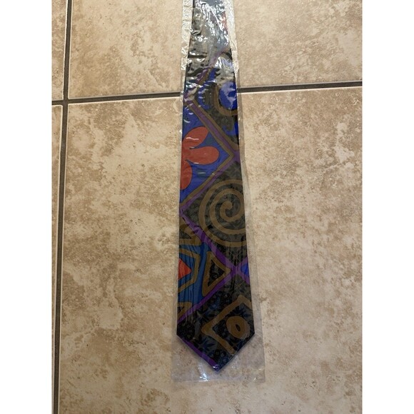 New Vintage 1980’s Maga 100% Silk Tie Made In Italy - Picture 1 of 3